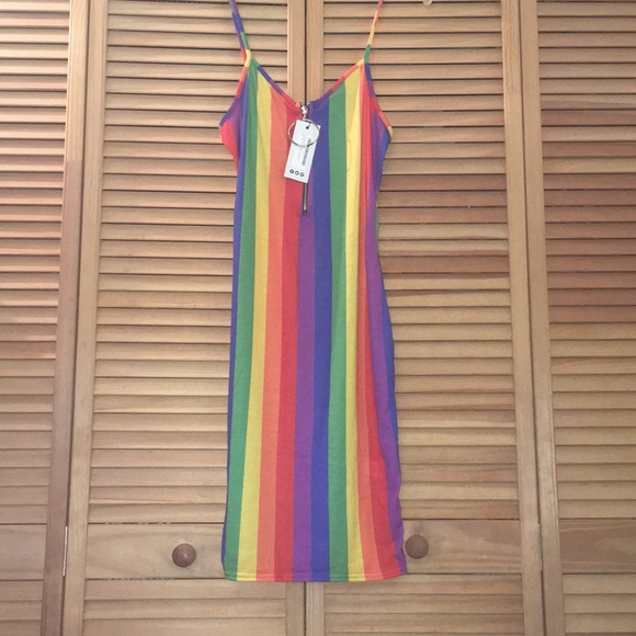 🌈Spaghetti strap midi dress - Picture 6 of 7